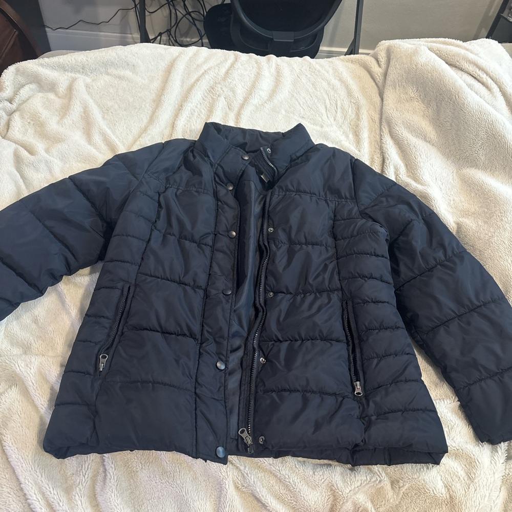 Women's Navy Blue Puffer Jacket